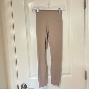 B. Nude Light Brown High Rise Crop 7/8 Leggings Size XS